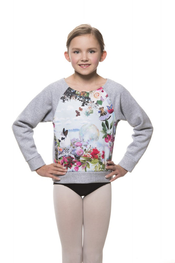 Girls Sweatshirt with Ballet Bunnies - AW330BB G
