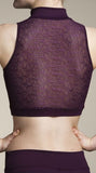 Zip Front Crop Top Swirl Lace - AW315SW