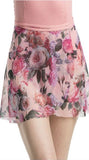 15" Wrap Skirt in Soft Floral Print Mesh - AW501SF