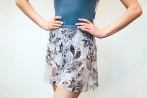 Girls 13" Wrap Skirt in Botanical Print - AW501VB G