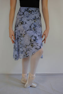 25" Long Wrap Skirt in Versailles Print Mesh - AW512VS